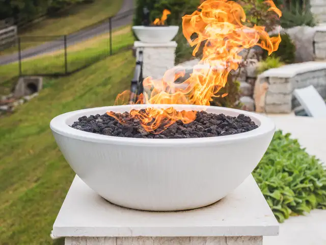 Fire feature built by Waterscapes Backyard Resorts in Middle Tennessee