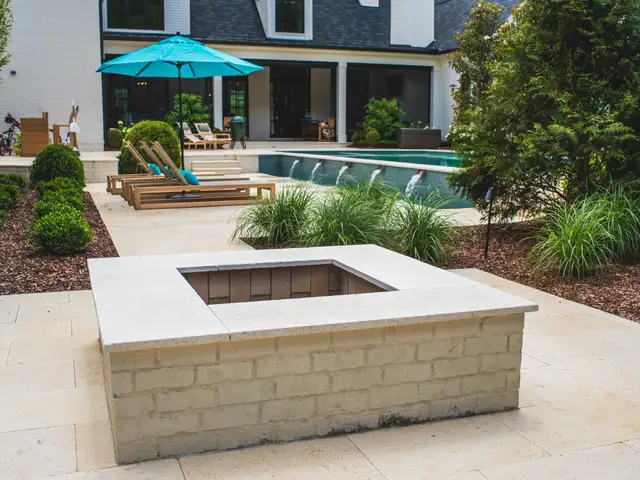 Fire feature built by Waterscapes Backyard Resorts in Middle Tennessee