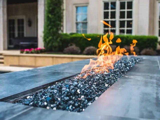 Fire feature built by Waterscapes Backyard Resorts in Middle Tennessee