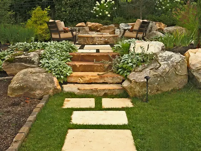 Fire feature built by Waterscapes Backyard Resorts in Middle Tennessee