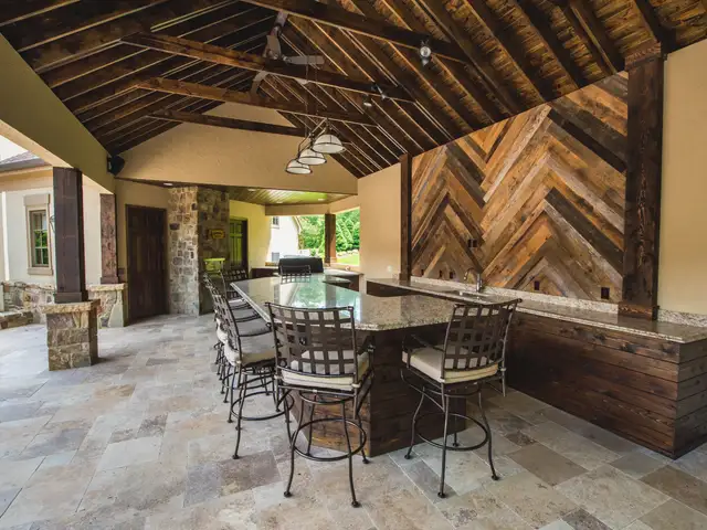 Outdoor kitchen built by Waterscapes Backyard Resorts in Middle Tennessee
