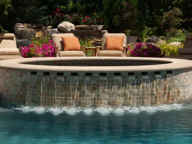 Custom spa built by Waterscapes Backyard Resorts in Middle Tennessee