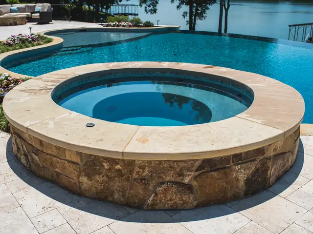 Custom spa built by Waterscapes Backyard Resorts in Middle Tennessee