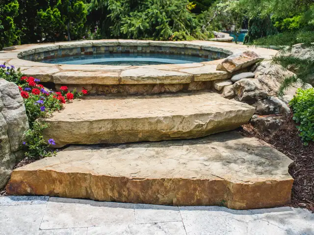 Custom spa built by Waterscapes Backyard Resorts in Middle Tennessee